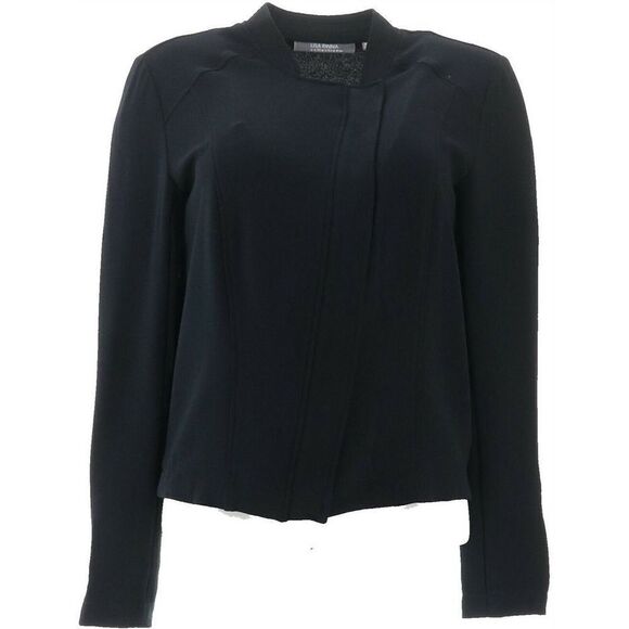 Lisa Rinna Zip Front Textured Bomber Jacket - Picture 3 of 7